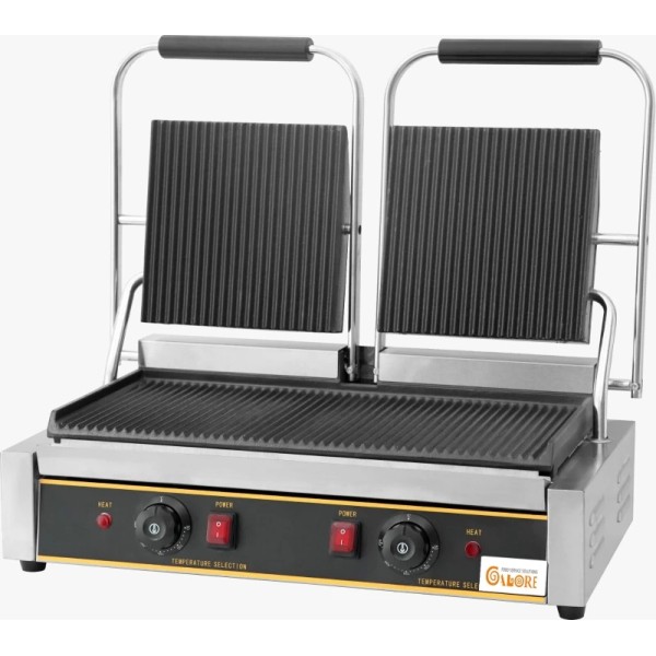 Τοστιέρα Διπλή Άνω / Κάτω Ραβδωτή 814100 Galore VEN-814100